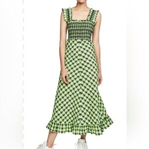 Ganni Seersucker Cotton dress, size Medium/38